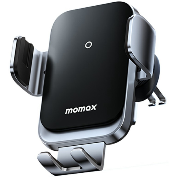 „MOMAX “ automašīnas telefona turētājs / lādētājs (15W) - melns