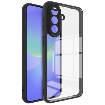 "Imak" твердый силиконовый (TPU) чехол - прозрачный / чёрный (Galaxy A57)