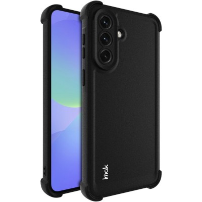 "Imak" pastiprinātas aizsardzības cieta silikona matēta (TPU) apvalks - melns (Galaxy A37)