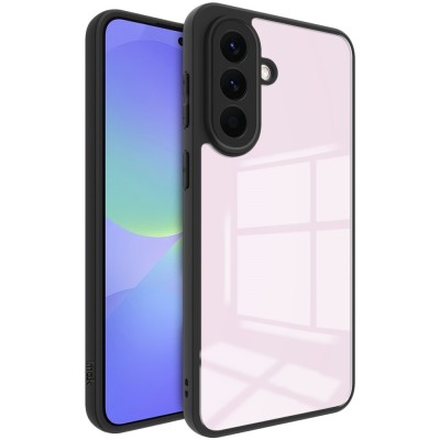 "Imak" твердый силиконовый (TPU) чехол - прозрачный / чёрный (Galaxy A37)