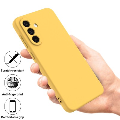 "Shell" cieta silikona (TPU) apvalks - dzeltens (Galaxy A57)
