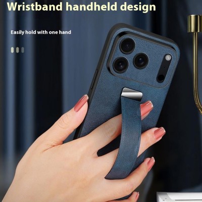 "SULADA" Leather Kickstand чехол - синий (iPhone 17 Pro)