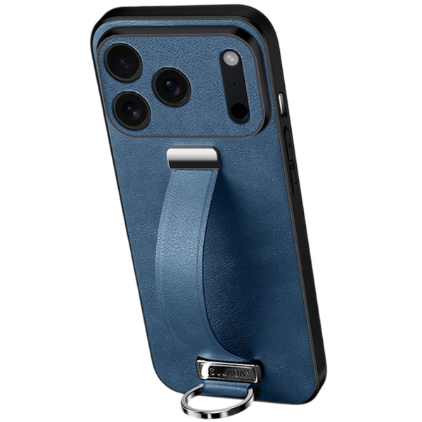 "SULADA" Leather Kickstand чехол - синий (iPhone 17 Pro)