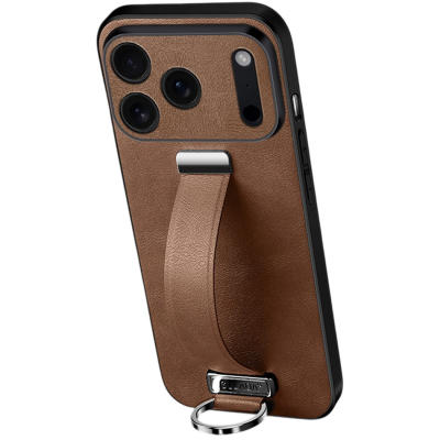 "SULADA" Leather Kickstand чехол - коричневый (iPhone 17 Pro)