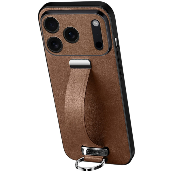 "SULADA" Leather Kickstand чехол - коричневый (iPhone 17 Pro)