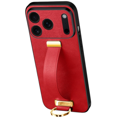 "SULADA" Leather Kickstand ādas apvalks - sarkans (iPhone 17 Pro Max)
