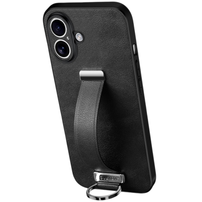 "SULADA" Leather Kickstand чехол - чёрный (iPhone 17)