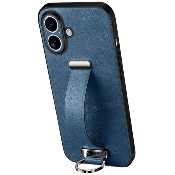 "SULADA" Leather Kickstand чехол - синий (iPhone 17)