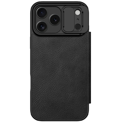 Чехол-книжка „Nillkin“ Qin Pro - чёрный (iPhone 17 Pro Max)