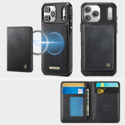 „CASEME“ Wallet apvalks - melns (iPhone 17 Pro Max)