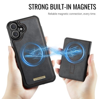 „CASEME“ Wallet apvalks - melns (iPhone 17)