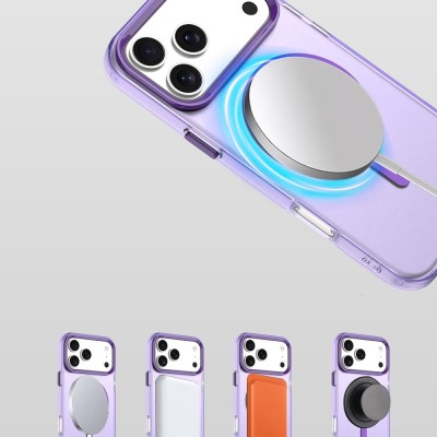 "IMAK" Candy MagSafe твердый силиконовый матовый (ТПУ) чехол - фиолетовый (iPhone 17 Pro Max)