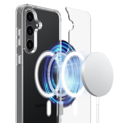 "Tubi" MagSafe cietā silikona (TPU) apvalks - dzidrs (Galaxy A57)