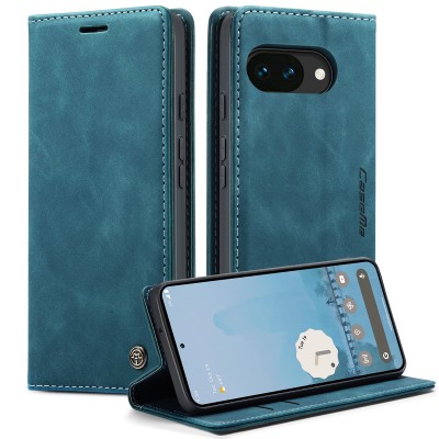 "CaseMe" Retro solīds atvēramais ādas maciņš - zaļš (Pixel 10a)