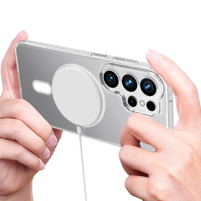 "Tubi" MagSafe cietā silikona (TPU) apvalks - dzidrs (Galaxy S26 Ultra)