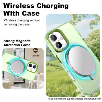 "IMAK" Candy MagSafe твердый силиконовый матовый (ТПУ) чехол - зелёный (iPhone 17)