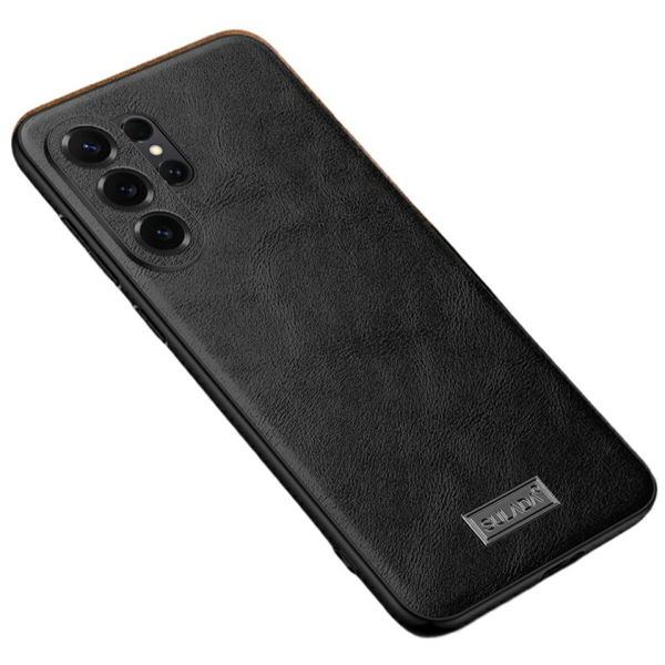 Кожаный чехол „Sulada“ Leather - чёрный (Galaxy S26 Ultra)