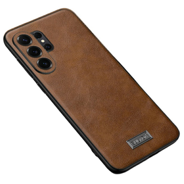 Кожаный чехол „Sulada“ Leather - коричневый (Galaxy S26 Ultra)