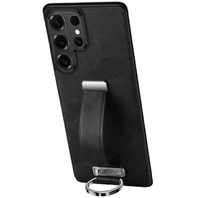 "SULADA" Leather Kickstand чехол - чёрный (Galaxy S26 Ultra)