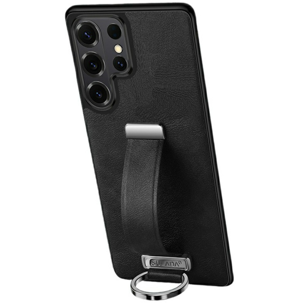 "SULADA" Leather Kickstand чехол - чёрный (Galaxy S26 Ultra)