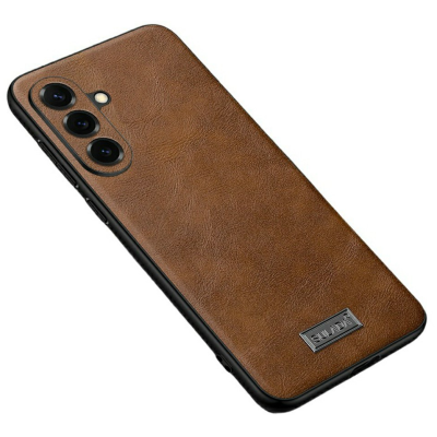 Кожаный чехол „Sulada“ Leather - коричневый (Galaxy S26)
