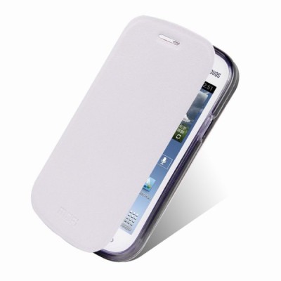 Samsung Galaxy Trend Lite S7390 (S7392) Mofi Rui sērijas balts ādas atvērams maciņš / Vacins.lv