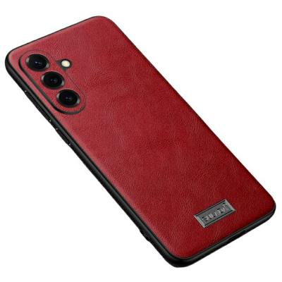 Кожаный чехол „Sulada“ Leather - красный (Galaxy S26)