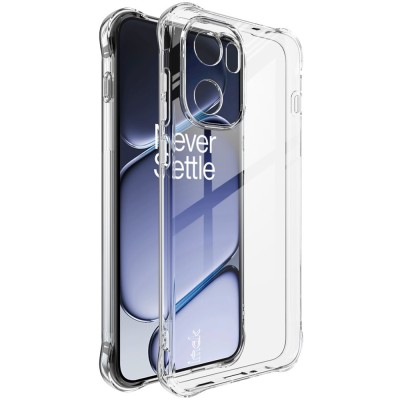 "Imak" pastiprinātas aizsardzības cieta silikona (TPU) airbag apvalks - dzidrs (OnePlus 15R / Ace 6T / Ace 6)