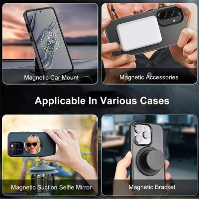 "IMAK" Candy MagSafe matēts cieta silikona (TPU) apvalks - melns (Xiaomi 17)