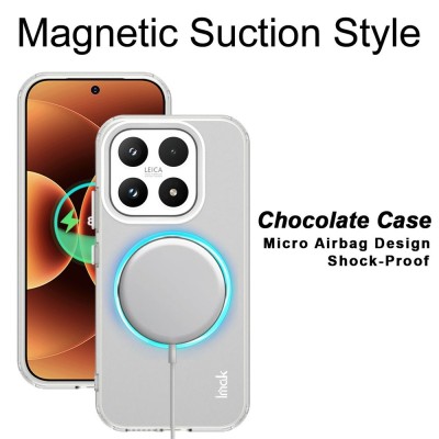 "IMAK" Candy MagSafe matēts cieta silikona (TPU) apvalks - balts (Xiaomi 17)