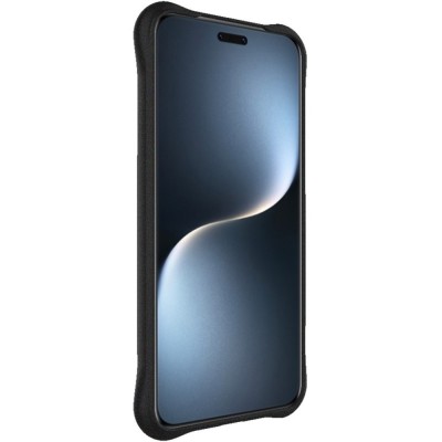 "Imak" pastiprinātas aizsardzības Airbag cieta silikona matēta (TPU) apvalks - melns (Honor Magic7 Pro 5G)