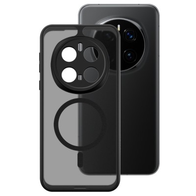 "IMAK" Candy MagSafe твердый силиконовый матовый (ТПУ) чехол - чёрный (Honor Magic7 Pro 5G)