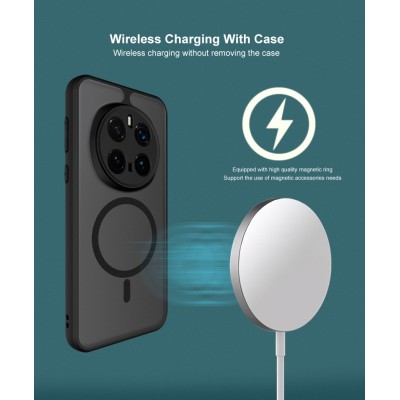 "IMAK" Candy MagSafe твердый силиконовый матовый (ТПУ) чехол - чёрный (Honor Magic7 Pro 5G)