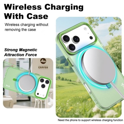 "IMAK" Candy MagSafe твердый силиконовый матовый (ТПУ) чехол - зелёный (iPhone 17 Pro Max)