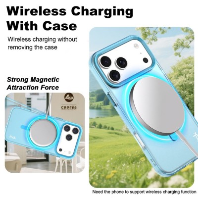"IMAK" Candy MagSafe matēts cieta silikona (TPU) apvalks - zils (iPhone 17 Pro Max)