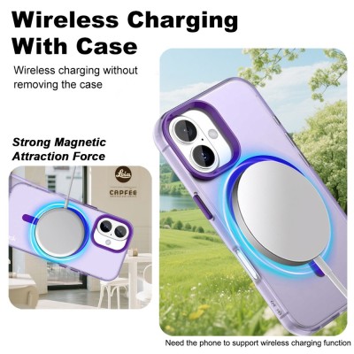 "IMAK" Candy MagSafe твердый силиконовый матовый (ТПУ) чехол - фиолетовый (iPhone 17)