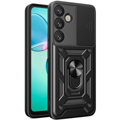Противоударный чехол „AMORUS“ Kickstand - черный (Galaxy A57)