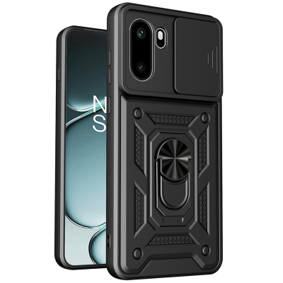 Противоударный чехол „AMORUS“ Kickstand - черный (OnePlus 15R)