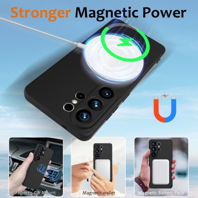"Shell" MagSafe твердый силиконовый (TPU) чехол - чёрный (Galaxy S26 Ultra)
