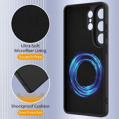 "Shell" MagSafe твердый силиконовый (TPU) чехол - чёрный (Galaxy S26 Ultra)