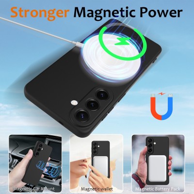 "Shell" MagSafe твердый силиконовый (TPU) чехол - чёрный (Galaxy S26)