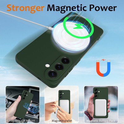 "Shell" MagSafe твердый силиконовый (TPU) чехол - темно-зеленый (Galaxy S26)