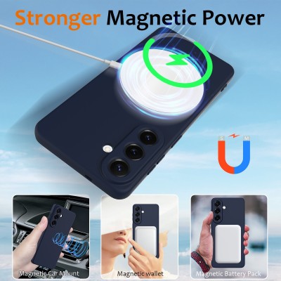 "Shell" MagSafe твердый силиконовый (TPU) чехол - тёмно-синий (Galaxy S26)