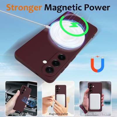 "Shell" MagSafe твердый силиконовый (TPU) чехол - бордовый (Galaxy S26)