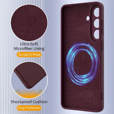 "Shell" MagSafe cieta silikona (TPU) apvalks - bordo (Galaxy S26)