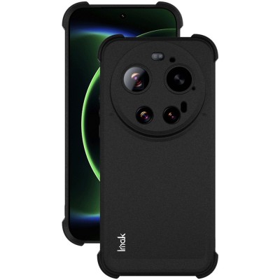 Усиленный твердый силиконовый Airbag матовый чехол "Imak" (TPU) - чёрный (Xiaomi 17 Ultra)