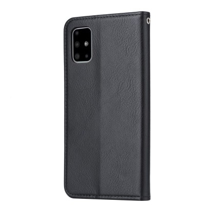„Boyu“ Solid atvēramais maciņš - melns (Galaxy A71)