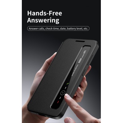 Чехол-книжка "Qing" Smart Side Line Solid - черный (Galaxy S26)