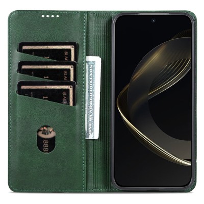 Чехол-книжка "AZNS" Retro - зелёный (Honor Magic7 Pro 5G)