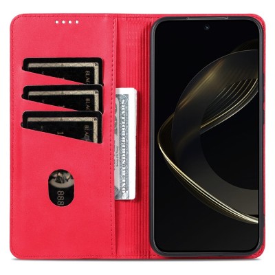 Чехол-книжка "AZNS" Retro - красный (Honor Magic7 Pro 5G)